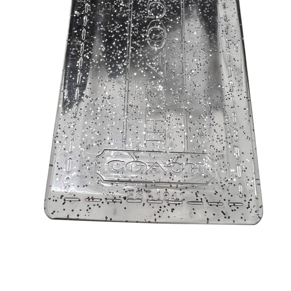 Coach Poppy Clear Glitter Bag Tag Key chain Key Fob - Picture 2 of 4